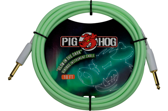 Pig Hog "Glow In The Dark" Instrumentenkabel 3m image 1
