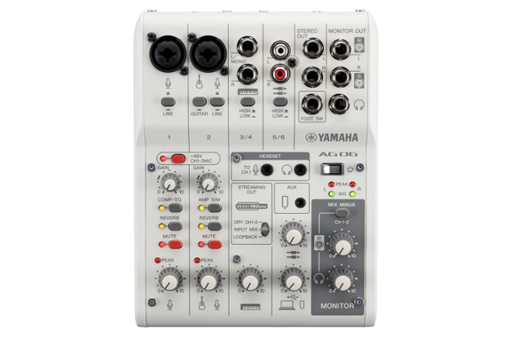 Yamaha AG06 MK2 Interfaccia Audio USB Bianco image 1