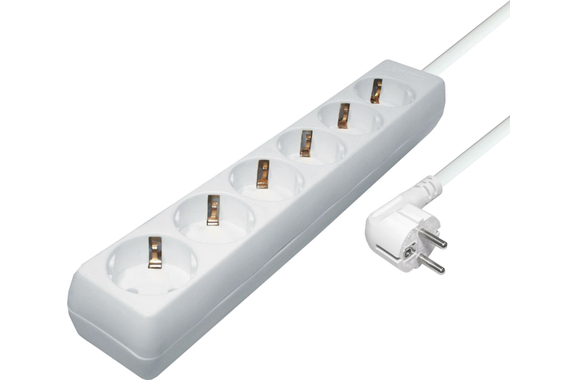 Transmedia NV 4-10 W Multiprise 6 Prises 10 m Blanche image 1