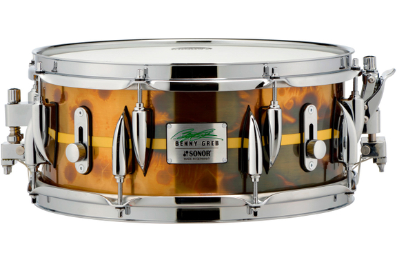 Caisse Claire Signature Sonor Benny Greb 13"x5,75" Laiton Vieilli image 1