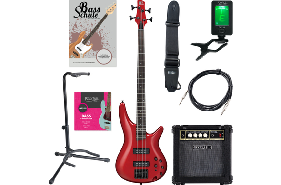 Ibanez SR300EB-CA Electric Bass Candy Apple Starter Set image 1