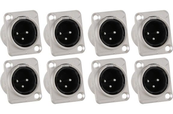Pronomic XMD XLR Einbaubuchse Male 8x Set image 1