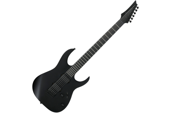 Ibanez RGRTBB21-BKF Iron Label Baritone Black Flat image 1