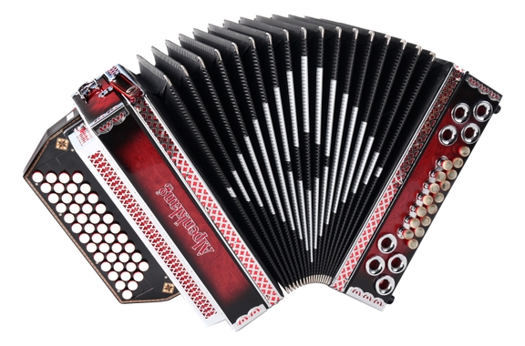 Alpenklang Pro 4/III Harmonika G-C-F-B Shadow Red image 1