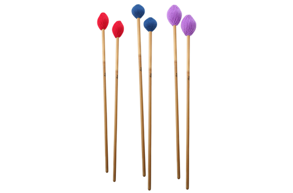 XDrum MM1 Xylofoon-/ Vibrafoonstokken Orkestset Soft, Medium, Hard image 1