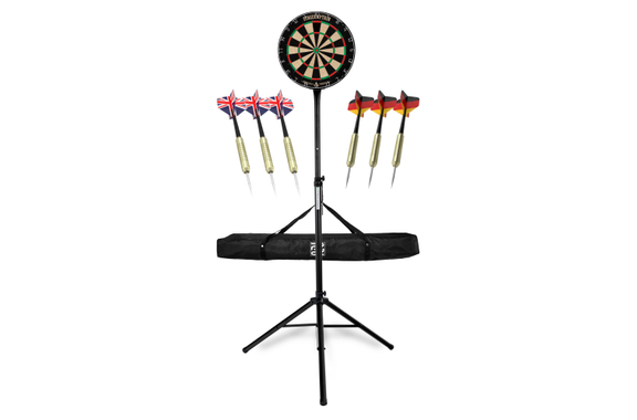 Stagecaptain DBS-1715 BullsEye Pro Bersaglio da Freccette + Supporto e Set Borsa Nero image 1