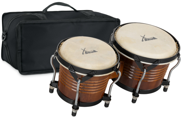 Set XDrum Bongos Pro Tobacco incl. Bolsa para Bongos image 1