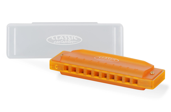 Classic Cantabile FBH-10 ON FunKids Harmonica C Major Orange image 1