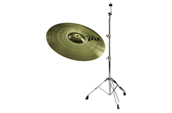 Paiste 14" PST 3 Crash + Set de Soporte para Platillos Recto image 1