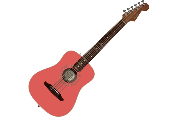 Fender California Standard Redondo Mini Spruce Top Fiesta Red image 1