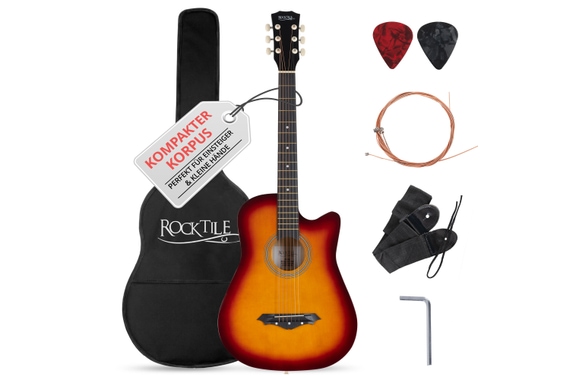 Rocktile WSD-5C-SB Slim Line Westerngitaar Set Sunburst - Retour (Staat: Zeer Goed) image 1