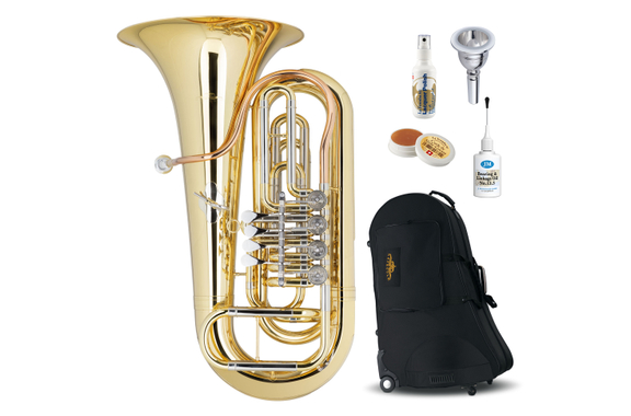 Lechgold BT-13/4L Bb Tuba Lacquered Deluxe Set image 1