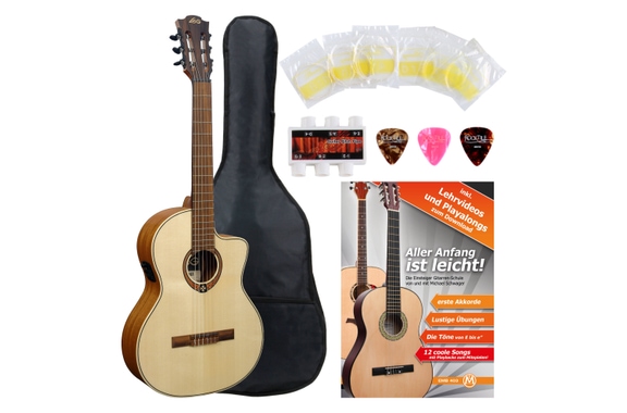 LAG OC88CE Occitania 88 4/4 Guitare Classique Starter Set image 1