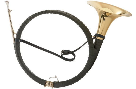 Kühnl & Hoyer 1315L Eb/Bb Parforcehorn Cor De Chasse En Cuir Véritable image 1