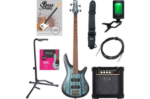 Ibanez SR300E-SVM E-Bas Sky Veil Matte Starter Set image 1