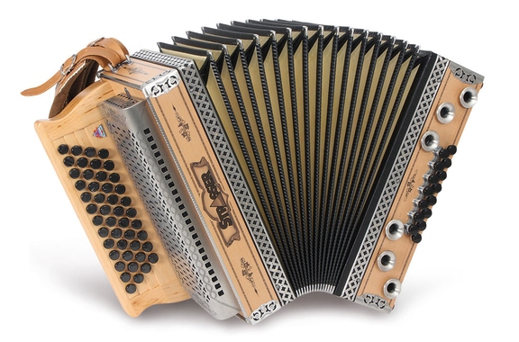 Strasser 4/III Hoamat Harmonika G-C-F-B, con X-Bass, Aliso image 1