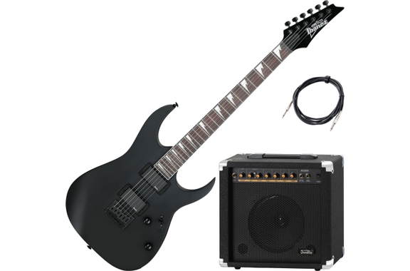 Ibanez GRG121DX-BKF Electric Guitar AK20GR Set image 1
