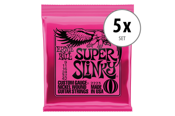 Ernie Ball 2223 Super Slinky 5x Set image 1