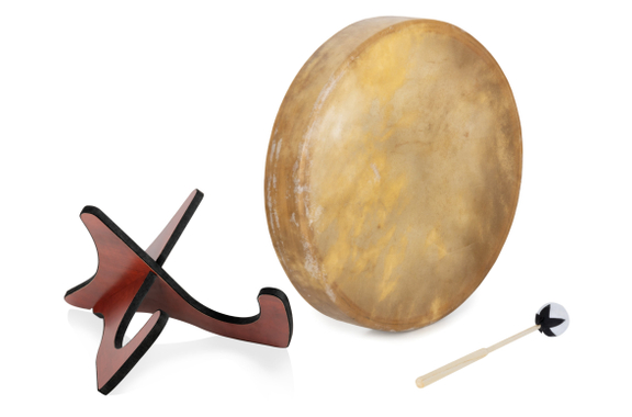 Classic Cantabile TSD-18 Traditionele Sjamanentrommel met Paardenhuid 18" Set met Standaard image 1
