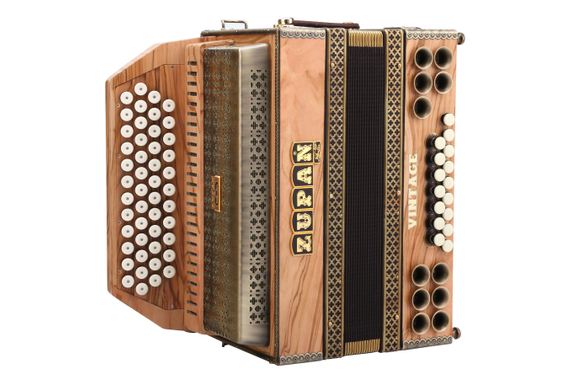 Zupan Vintage IVD, Harmonica Olive G-C-F-B demi-tons, basses mineures, basse H, pression de touche amplifiée image 1