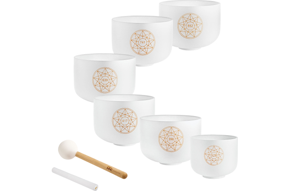 Meinl Sonic Energy SOLCSBSET Solfeggio Kristallklangschalen Set 6-teilig image 1