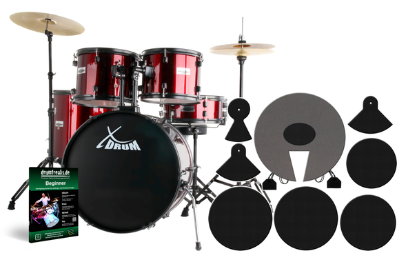 XDrum Rookie 22" Standard Batteria Ruby Red più Set Ammortizzatori image 1