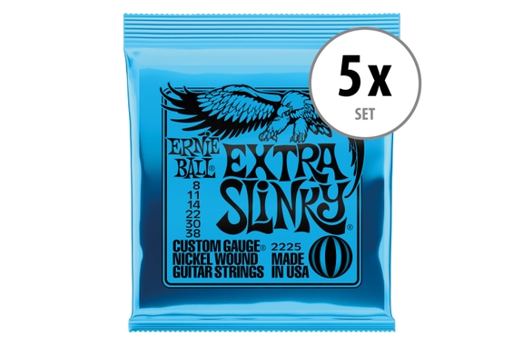 Ernie Ball 2225 Extra Slinky Set da 5 image 1