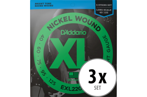 D'Addario EXL220-5 Super Light 3x Set image 1
