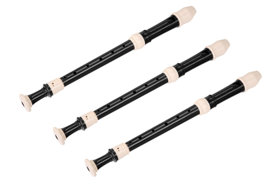 3 x Flûte Alto Baroque Classic Cantabile F-200B en Plastique Set image 1