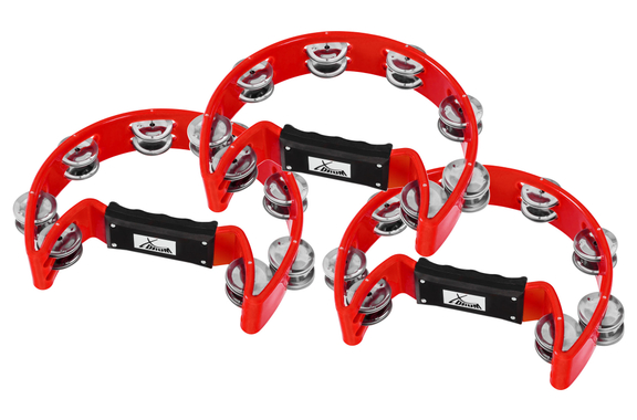 3er Set XDrum TM-1 Hand Tambourin Rot image 1