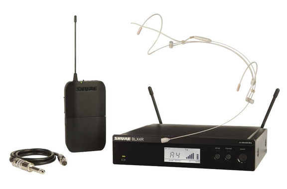 Shure BLX14R S8 Rack Draadloos Systeem Set incl. HS-31 Headsetmicrofoon image 1