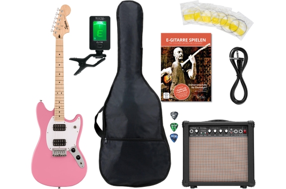 Squier Mustang Flash Pink Starter Set image 1