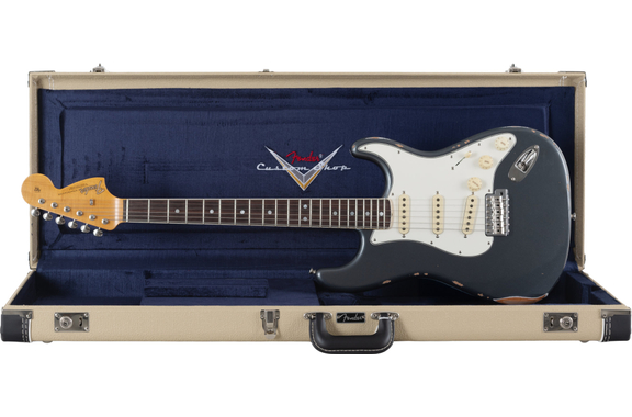 Fender Custom Shop 1967 Stratocaster Relic Aged Charcoal Frost Metallic image 1