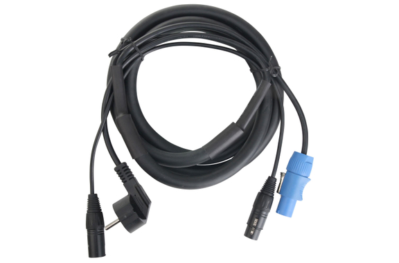 Pronomic Stage EUPPD-2.5 Câble Hybride Compatible Schuko/Powercon + DMX 3 broches, 2,5m image 1
