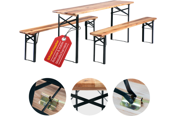 Stagecaptain BB-170 NT Hirschgarten Bierzeltgarnitur 170 cm image 1