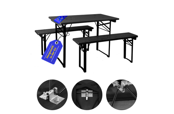 Stagecaptain Hirschgarten Beer Tent Set for Balcony 110 cm Dark Gray image 1