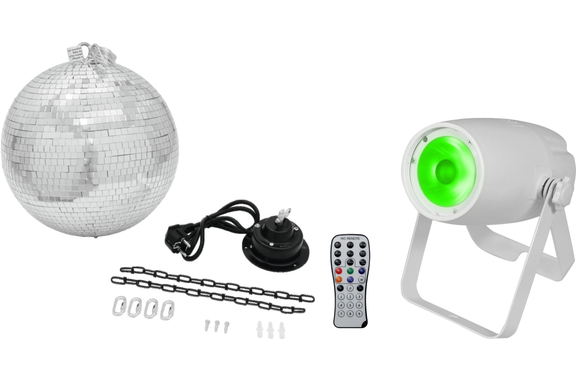 Set Eurolite LED PST-10 QCL Spot ws Con Sfera Specchiata image 1