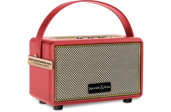 Bennett & Ross BB-820RD Blackmore Junior Bluetooth® Altoparlante Portatile a Batteria Rosso image 1
