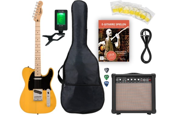 Squier Sonic Telecaster Butterscotch Blonde Starter Set image 1