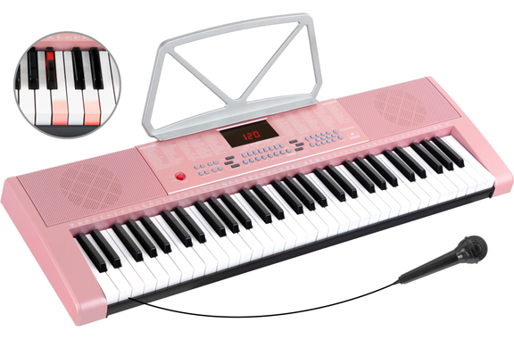 McGrey LK-6120-MIC Verlichte Toetsen Keyboard met Microfoon roze image 1