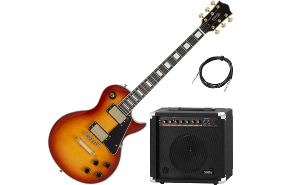 Rocktile Pro L-200OHB E-Gitarre Orange Honey Burst AK20GR Set image 1