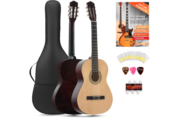 Classic Cantabile Acoustic Series AS-851-L Klassikgitarre 4/4 für Linkshänder Starter Set image 1