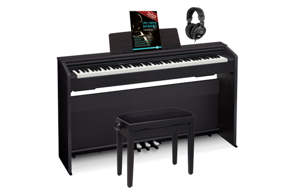 Casio PX-870 BK Privia Pianoforte Digitale Nero – Set incl. Panca, Cuffie e Metodo image 1