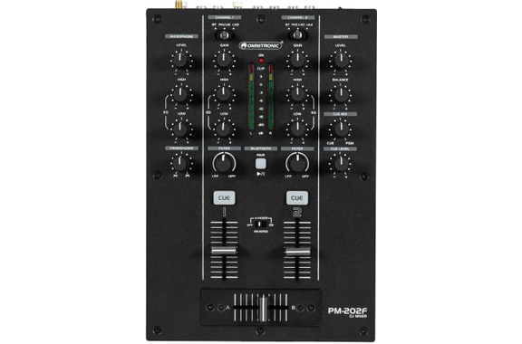 Omnitronic PM-202F 2-Kanaals DJ-Mixer met Filter image 1