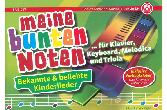 Meine bunten Noten für Klavier, Keyboard, Melodica und Triola image 1