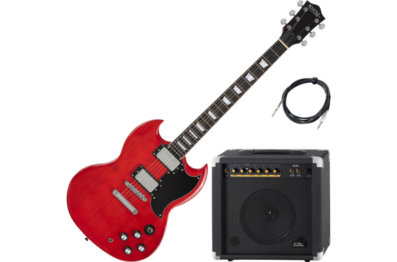 Rocktile Pro S-Red E-Gitarre Heritage Cherry AK20G Set image 1
