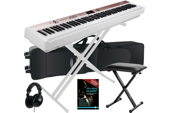 NUX NPK-20 Digital Piano 88 Keys White Deluxe Set image 1