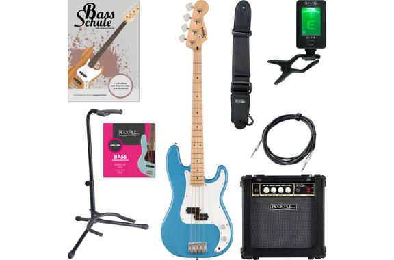 Squier Sonic Precision Bass California Blue Starter Set image 1