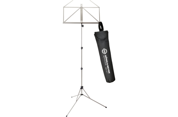 K&M 101 Notenpult Nickelfarbig inkl. Tasche image 1
