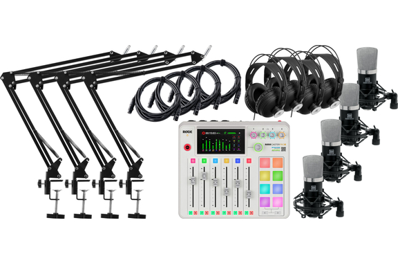 Rode RodeCaster Pro II Weiß Podcast Interview Set image 1